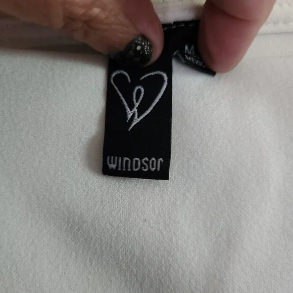 Womens Elegant White Sheer Sleeve Crop Top - Picture 6 of 10